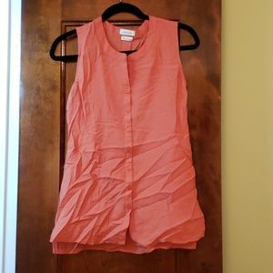 Van Huesen Coral/ Peach Tank Top. Small
